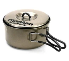 Evernew Titanium 0.9L Pot with Lid ECA422 900ml Ultralight Backpacking Cookware
