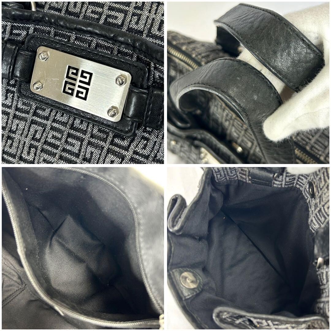 Givenchy Handbag Accessory Pouch 4G Logo Denim Black