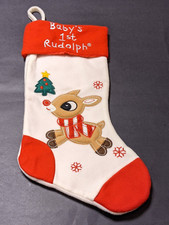 Dan Dee Rudolph The Red Nosed Reindeer Christmas Stocking Baby's 1st Rudolph 17"