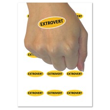 Extrovert Social Label Temporary Tattoo Water Resistant Fake Body Art Set