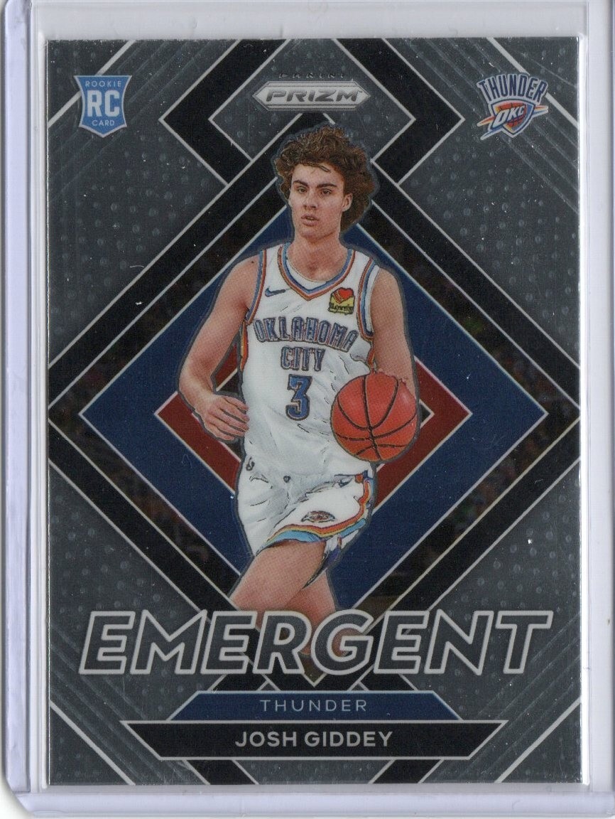 2021-22 Panini Prizm Josh Giddey Emergent Rookie RC #7 - Oklahoma City Thunder