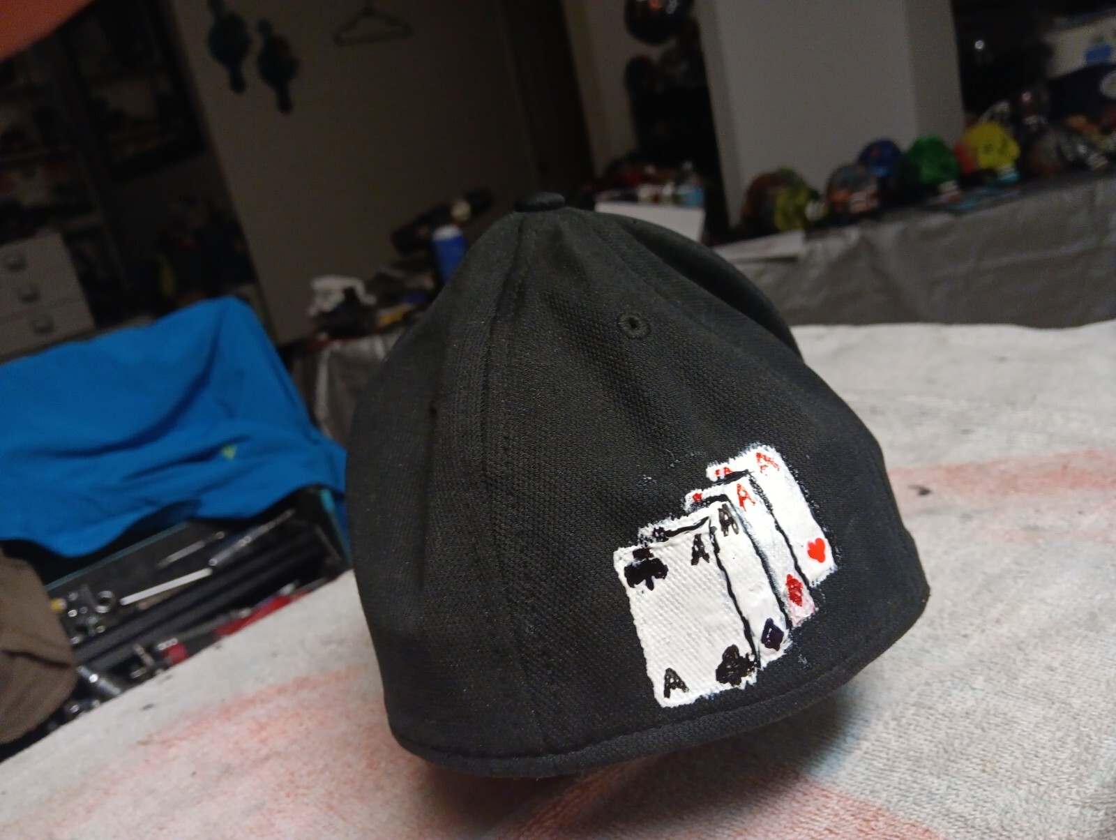 Baseball Cap Gamblers Custom Glow Painted Rarewea… - image 14