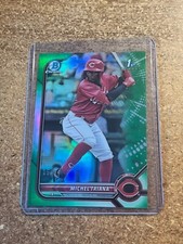 2022 Bowman Chrome 1st Bowman Card Green Refractor # BCP-75 Michel Triana 15/99