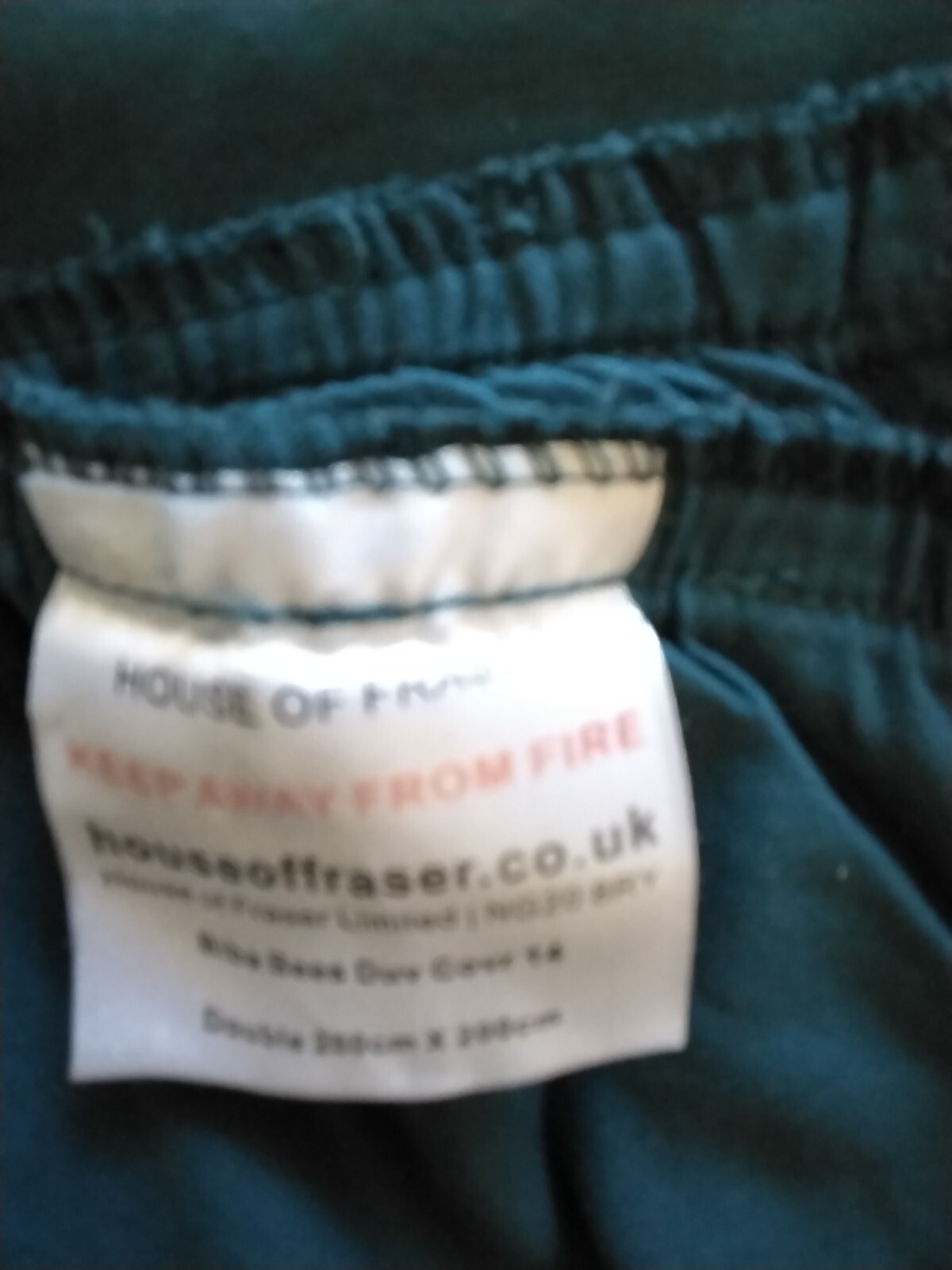 BIBA Green & Embroidered Gold Bee Design Double Duvet Cover With