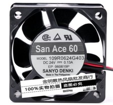 1 pcs SANYO 6025 6CM 109R0624G403 24V 0.13A frequency converter cooling fan