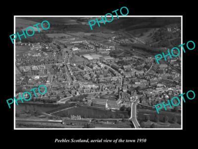 OLD 8x6 HISTORIC PHOTO OF MONTROSE SCOTLAND AERIAL VIEW OF THE TOWN c1950 2