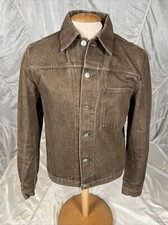 Helmut Lang Archive 2004 Brown Vintage Sanded Denim Jacket Made in Italy Medium