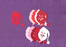 SANTA face die cuts scrapbook cards