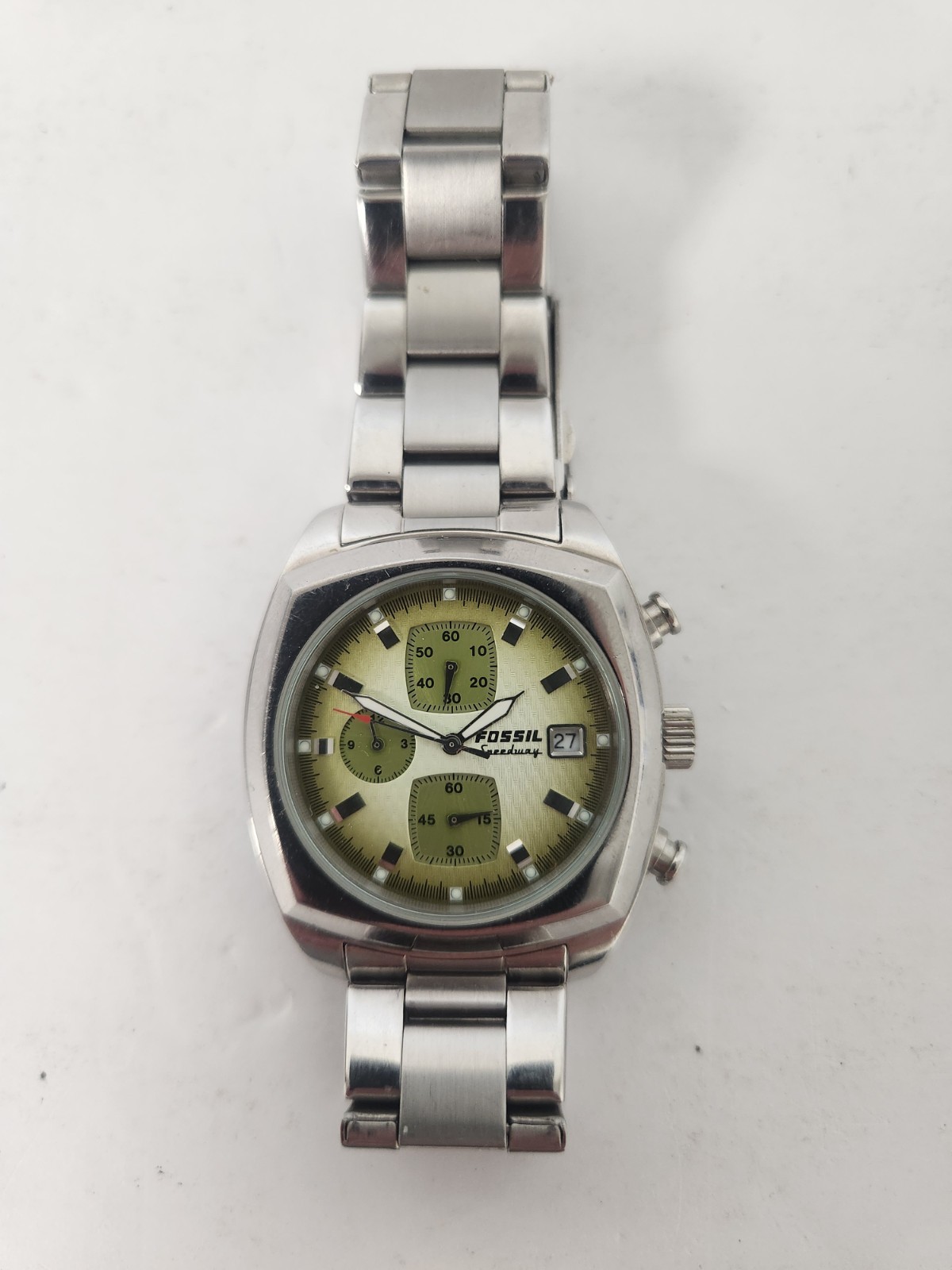 Men's Fossil Arkitekt Speedway Date Watch FS-2896 Stainless Steel Water Resistant