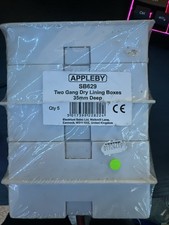 Appleby 1 Gang 35mm Dry Lining Box Plasterboard Wall Back Box Pack of 5