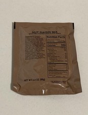 US Military MRE Snack Nut Raisin Mix With Pan Coated Chocolate Disks Hunting