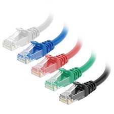 CAT6 ethernet patch cables, various colors and lengths