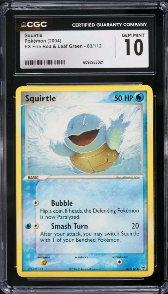Pokemon Squirtle 83/112 EX FireRed & LeafGreen CGC 10 GEM MINT