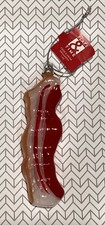 Blown Glass Slice of Bacon Christmas Ornament Great Gift for the Bacon Lover