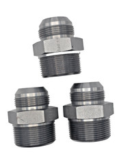 Lot of 3 1-5/8"-12 JIC 37° Male x 1-1/2" NPT Male Hydraulic Adapter Steel NEW