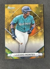 2023 Bowman Sterling Lazaro Montes Gold Refractor /50 Mariners 78