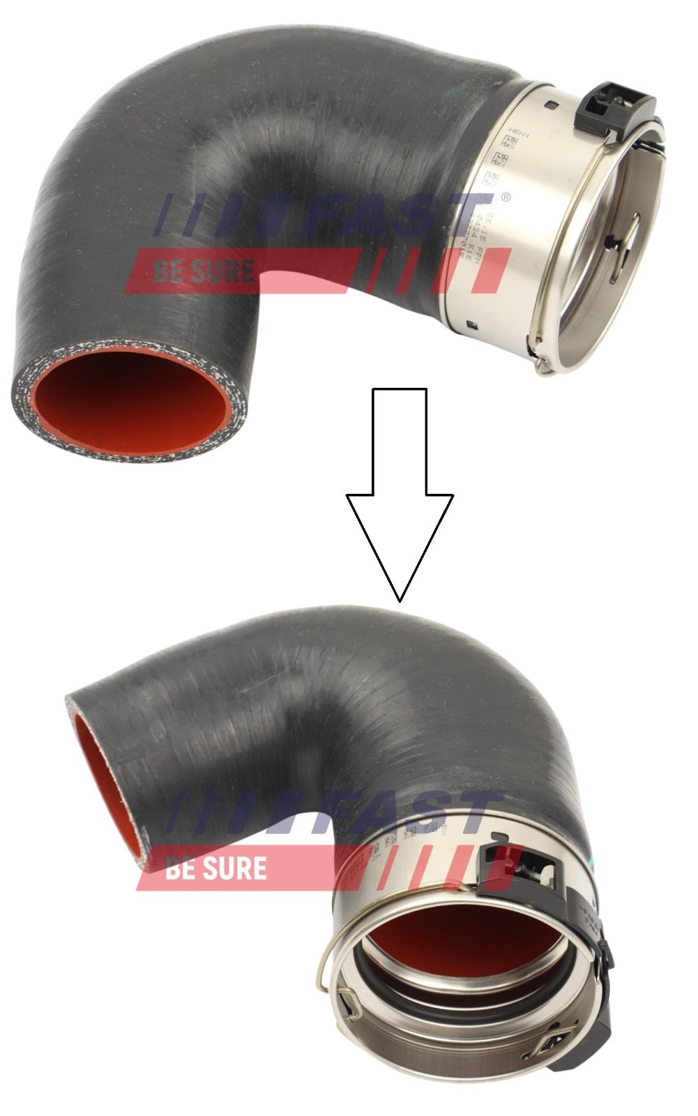 Durite tuyau d'air Opel Movano B 10- 2.3 conduit turbo intercooler caoutchouc