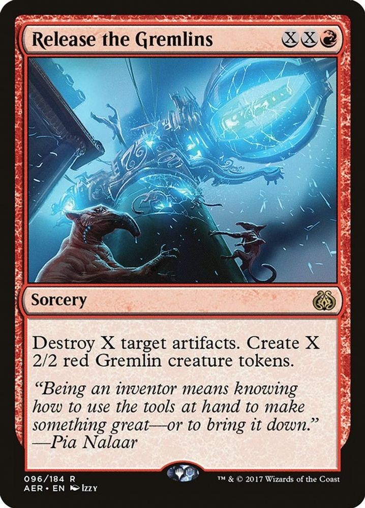 Release the Gremlins, Aether Revolt #96 Near Mint MTG R