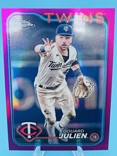 2024 Topps Chrome - Edouard Julien Pink Refractor + Base #152 Minnesota Twins