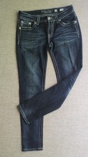 Miss Me Womens Ankle Skinny JP5832AK Size 29 Rhinestone Embellished Vintage
