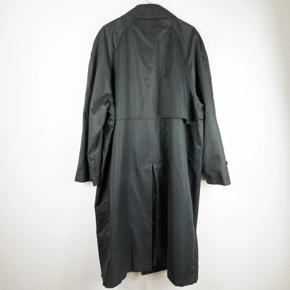 Stafford Мужская черный Тренч размер 46 обычный, с подкладкой скрытые нижние кнопки - Изображение 2 из 4
