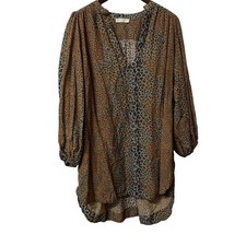 Ulla Johnson Nerissa Coverup Dress in Ocelot Size Large Vacation Cruise Beach
