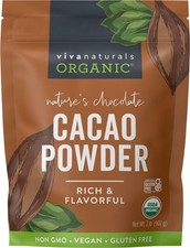 Viva Naturals Organic Cacao Powder, 2Lb - Unsweetened Cocoa Powder