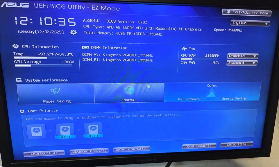 PC BUNDLE A55BM-K A8-6600 CPU 4GB DDR3 500GB HDD W/ IO SHIELD/FAN CHROMEOS-FLEX - Image 4 of 4