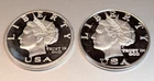 2003 and 2005 NORFED Liberty Proof Collector Coins 1 Oz  .999 Fine Silver $10/20