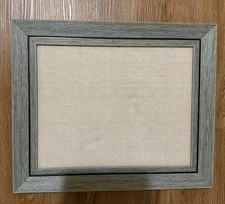 Parisian Home Linen Bulletin Board 18" X 15" Wood Frame, Fabric Pin Board Teal