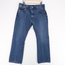 Levis 517 Jeans Mens 36x32 Blue Bootcut Western Slim Fit Denim Zip Fly