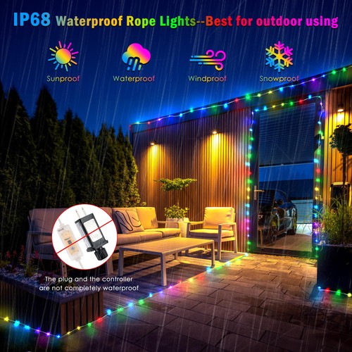 100FT 300 LED Connectable Rope Lights, 18 Color Changing Outdoor String Light... - Picture 4 of 6