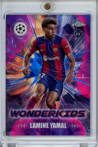 2023-24 Topps Chrome Sapphire UEFA #WK-3 Lamine Yamal Wonderkids Rookie RC