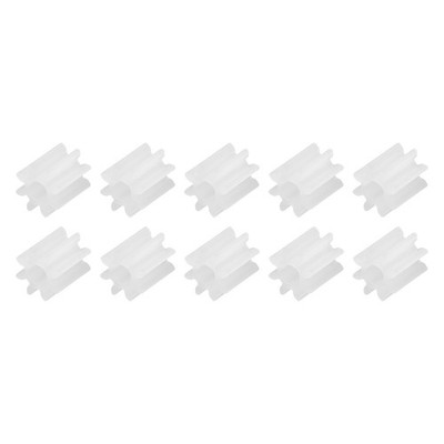 10Pcs Plastic Gears 8 Teeth Plastic Shaft Gears 082AA for RC DIY Robot White