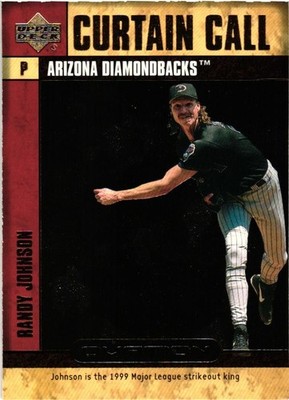 2000 Upper Deck Ovation Curtain Calls #CC10 Randy Johnson Arizona Diamondbacks
