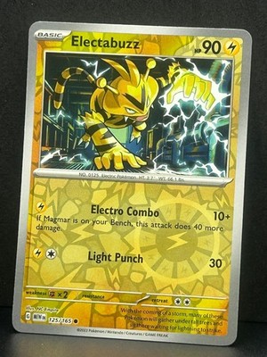 Electabuzz 125/165 Common 151 Pokemon Reverse Holo Near Mint