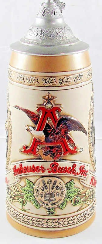 Rare 9.5" Budweiser Stein Limited Edition "F" Series 09077, Only Been Displayed