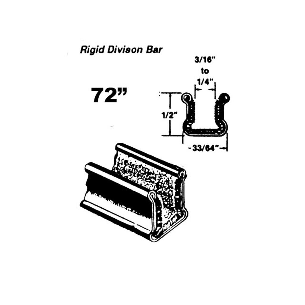 Rigid division-bar channel For Pontiac Bonneville, Catalina 1950-1960; WC 1-72