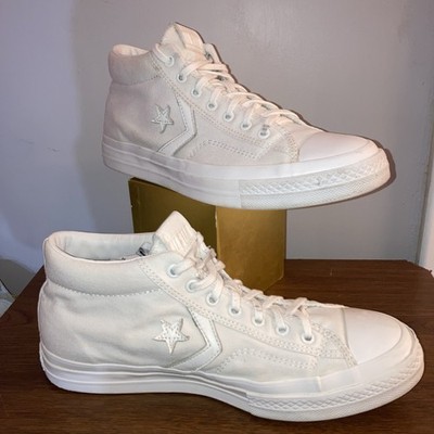 Converse Star Player 76 Men's Sneakers Size 10.5 Womens 12 White Canvas Shoes