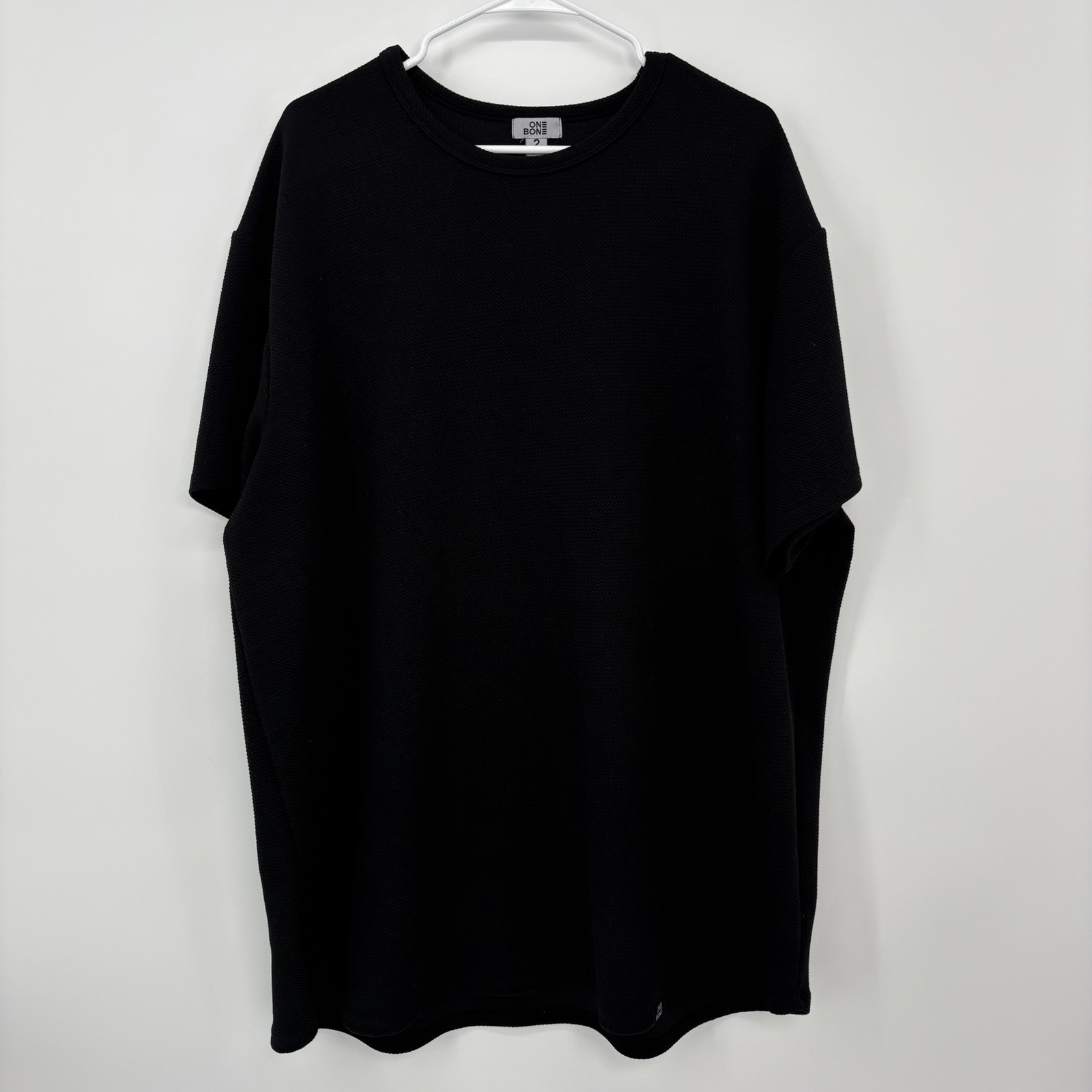 One Bone Men’s Black Textured Short Sleeve Shirt Men’s Size 3XL (2)