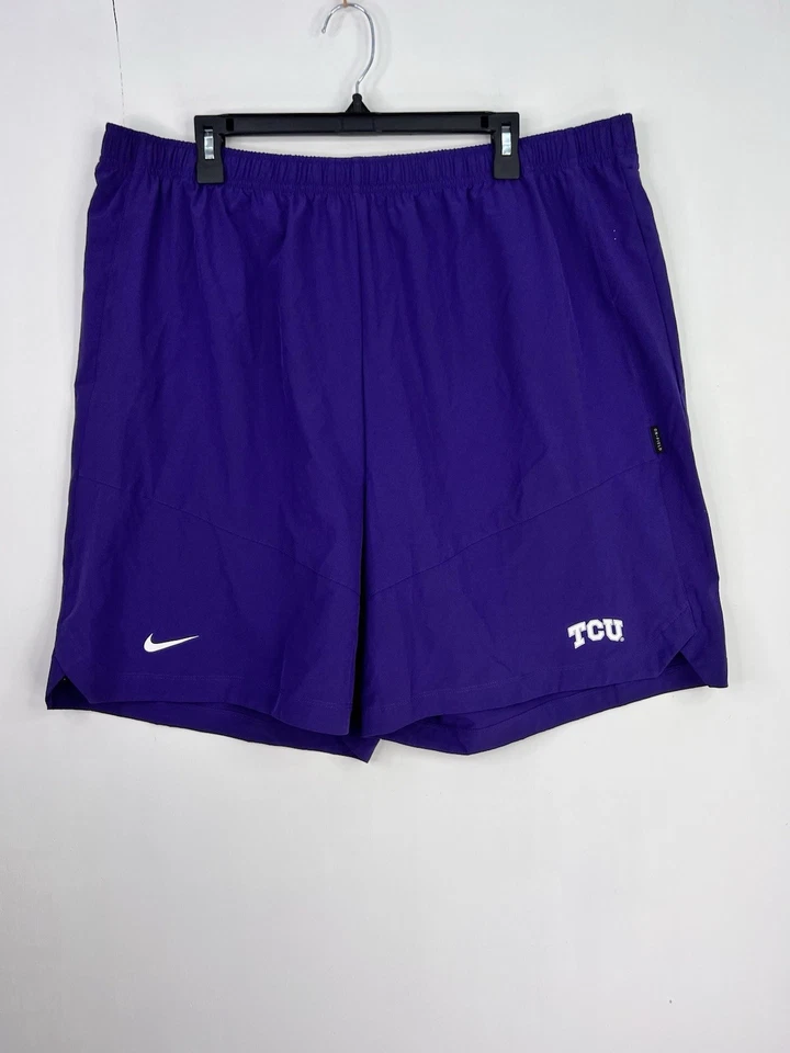 Pantalones Cortos TCU Horned Frogs Nike Dri-Fit On Field Para Hombre Púrpura 3XL Alto DC6810-566 Foto 2 de 4