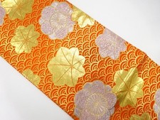 7798345: JAPANESE KIMONO / BLUE OCEAN WAVES / PLUM / MAPLE LEAF PATTERN WOVEN O