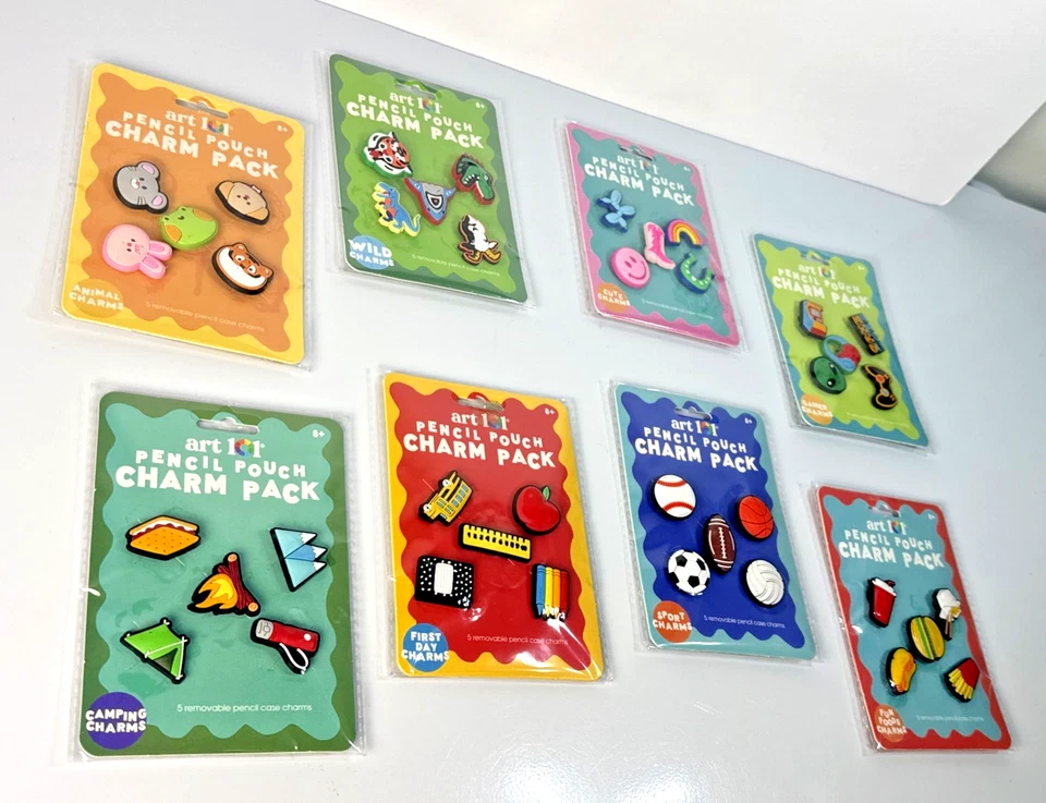 Art 101 карандаш мешок подвеска набор лот из 8 еды геймер милый Sport диких животных школы - Изображение 4 из 4