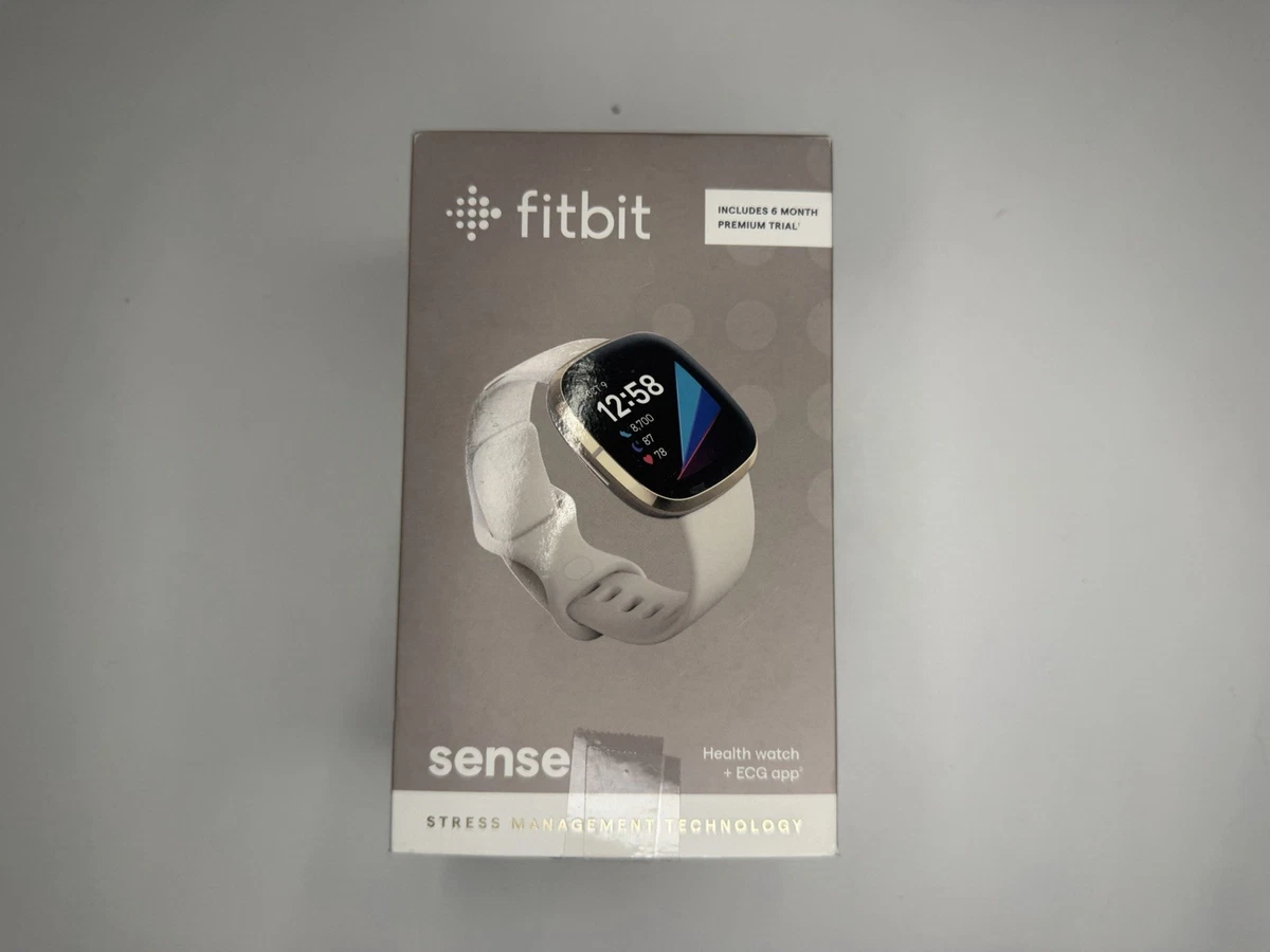 Fitbit Sense Aktivitäts-Tracker - Mondweiß/Edelstahl Softgold defekt
