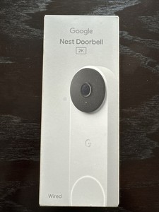 Google Nest Doorbell - Wired, 3rd Gen, Smart Wi-Fi, 2K Video Camera, Snow