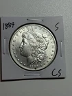 1889-S MORGAN SILVER DOLLAR AU/UNC DETAILS TOUGH DATE SAN FRANCISCO MINT