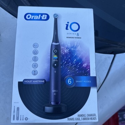 Oral-B iO Series 8 Electric Toothbrush - 2 Replacement Brush - Violet - Open Box
