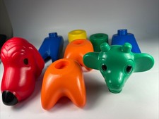 Vintage Tupperware Zoo It Yourself Toy 8 Piece Lot