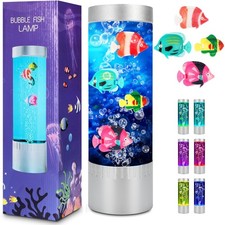 Bubble Fish Lamp, Sensory Bubble Tube Lamp, Artificial Fish Tank with Moving ...