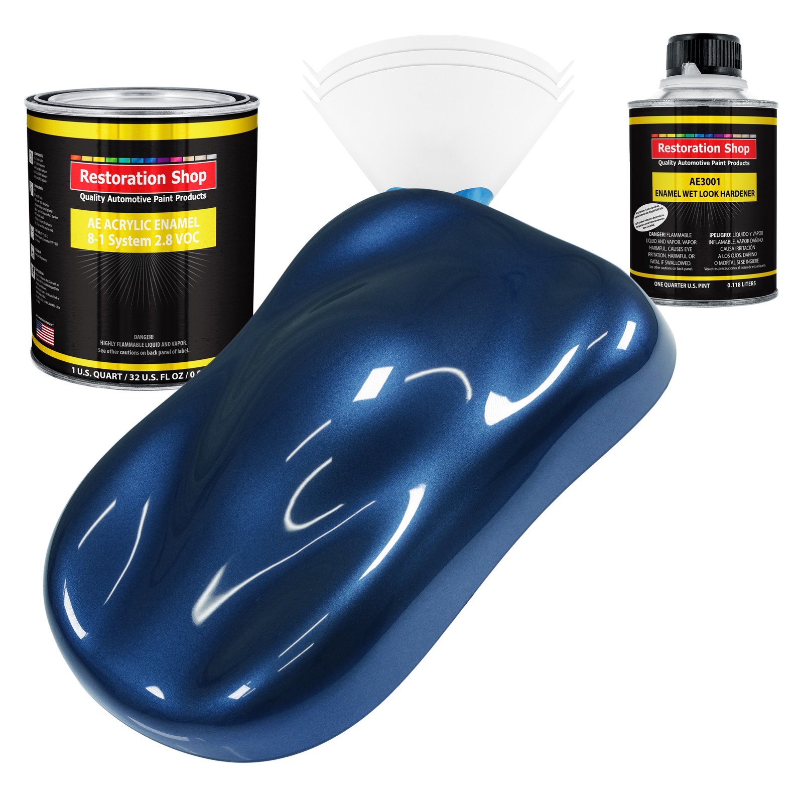 Restoration Shop Sapphire Blue Metallic Acrylic Enamel Auto Paint Quart Kit